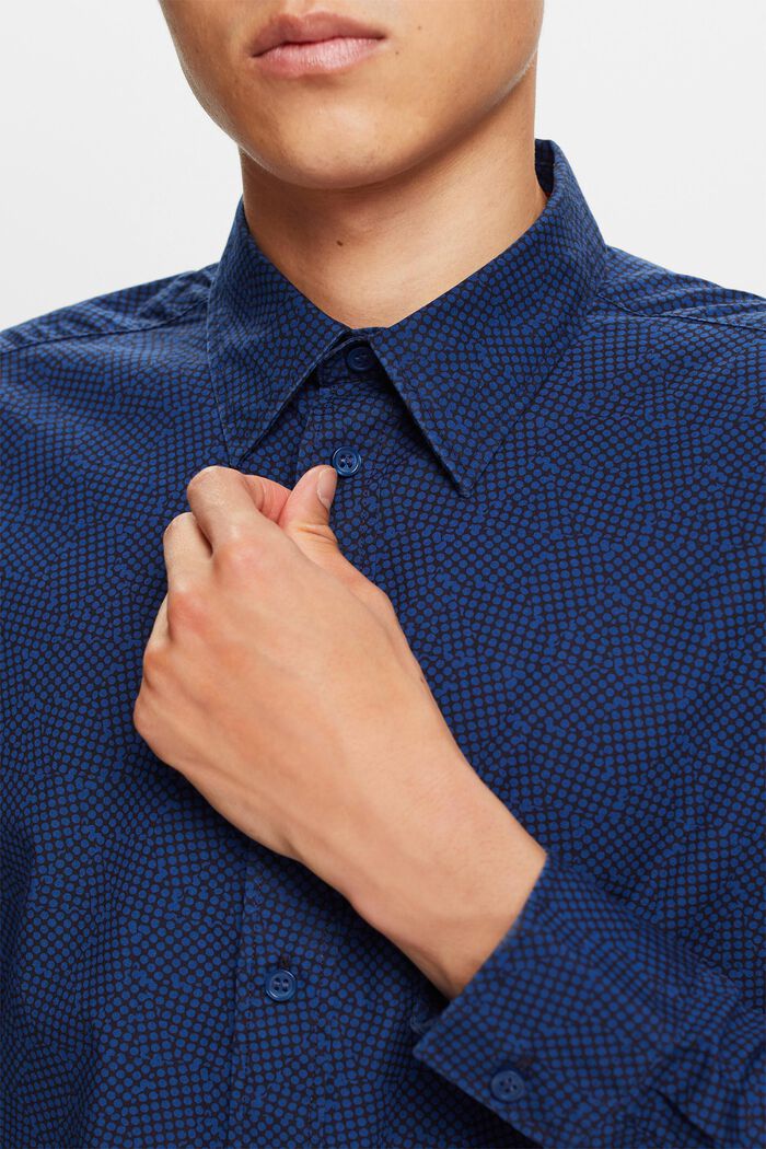 Vzorovaná košile, 100% bavlna, NAVY, detail image number 2