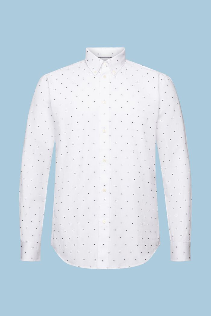 Bavlněná vyšívaná košile, střih Slim Fit, WHITE, detail image number 7