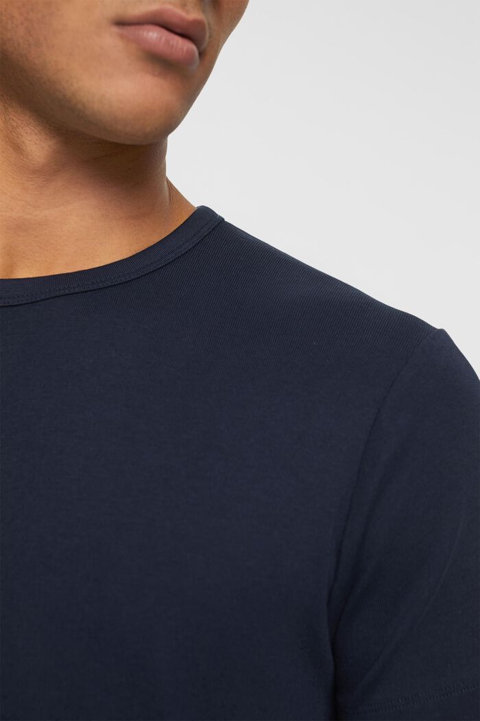Žerzejové tričko s úzkým střihem, NAVY, detail image number 3