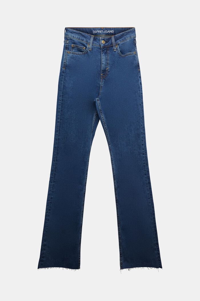 Bootcut džíny s ultra vysokým pasem, BLUE MEDIUM WASHED, detail image number 8