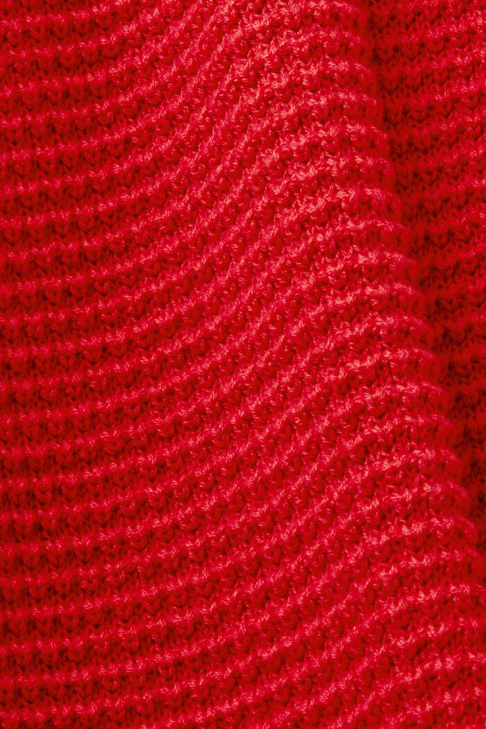 Svetr ze strukturované pleteniny, DARK RED, detail image number 5