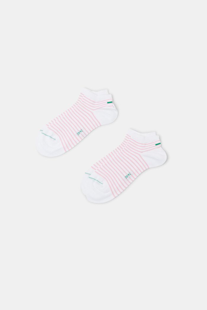 Pruhované nízké ponožky, balení 2 ks, OFF WHITE, detail image number 0