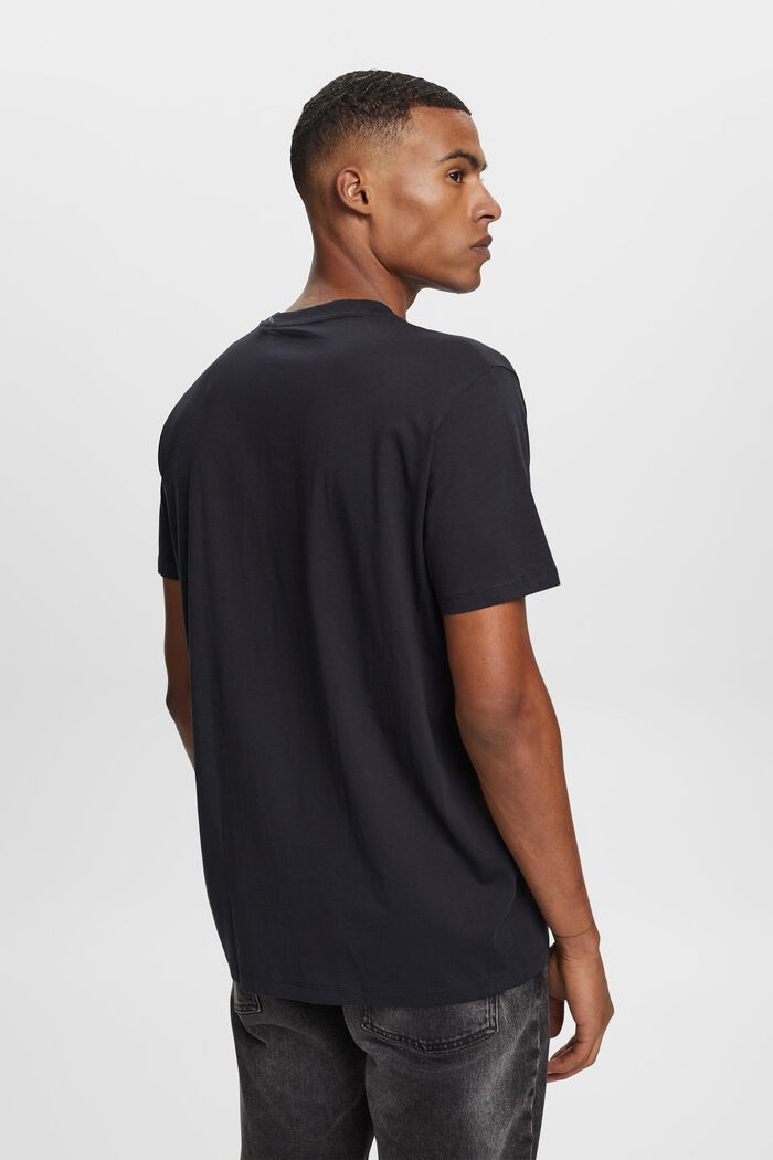Žerzejové triko s logem, 100% bavlna, BLACK, detail image number 3