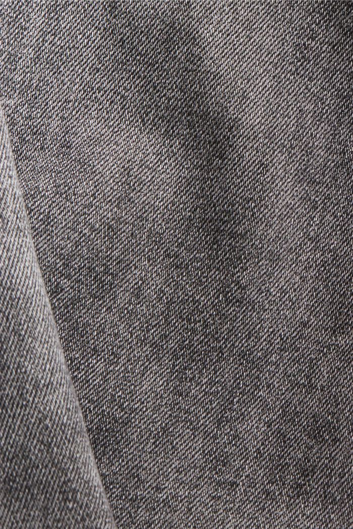 Zkrácené, obnošené strečové džíny, bio bavlna, GREY MEDIUM WASHED, detail image number 4