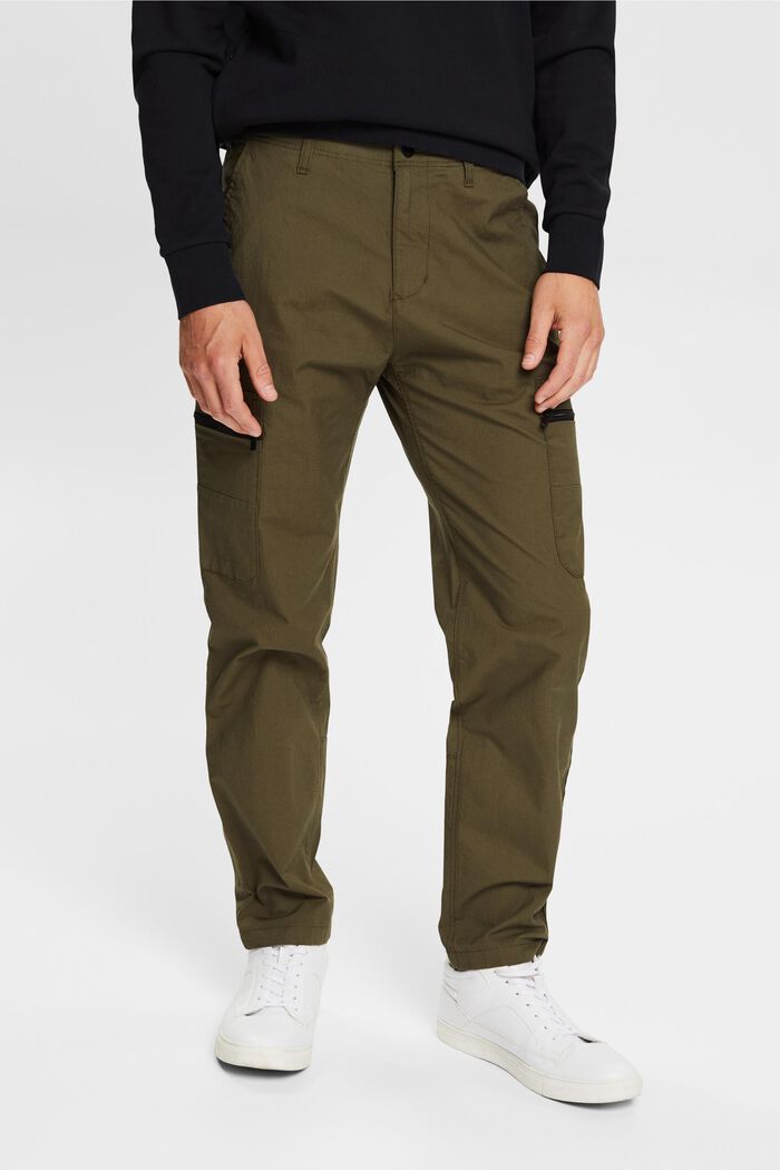 Kalhoty s kapsami na zip, FOREST, detail image number 0
