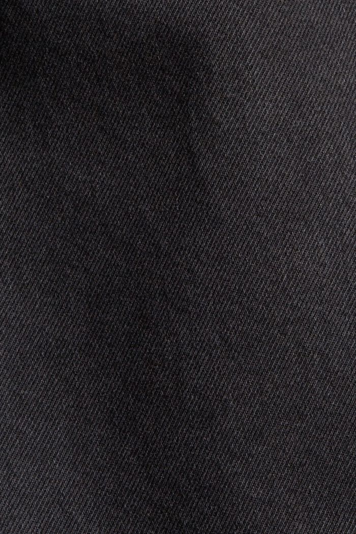 Džíny se zvýšeným pasem a zkrácenými nohavicemi, BLACK DARK WASHED, detail image number 4