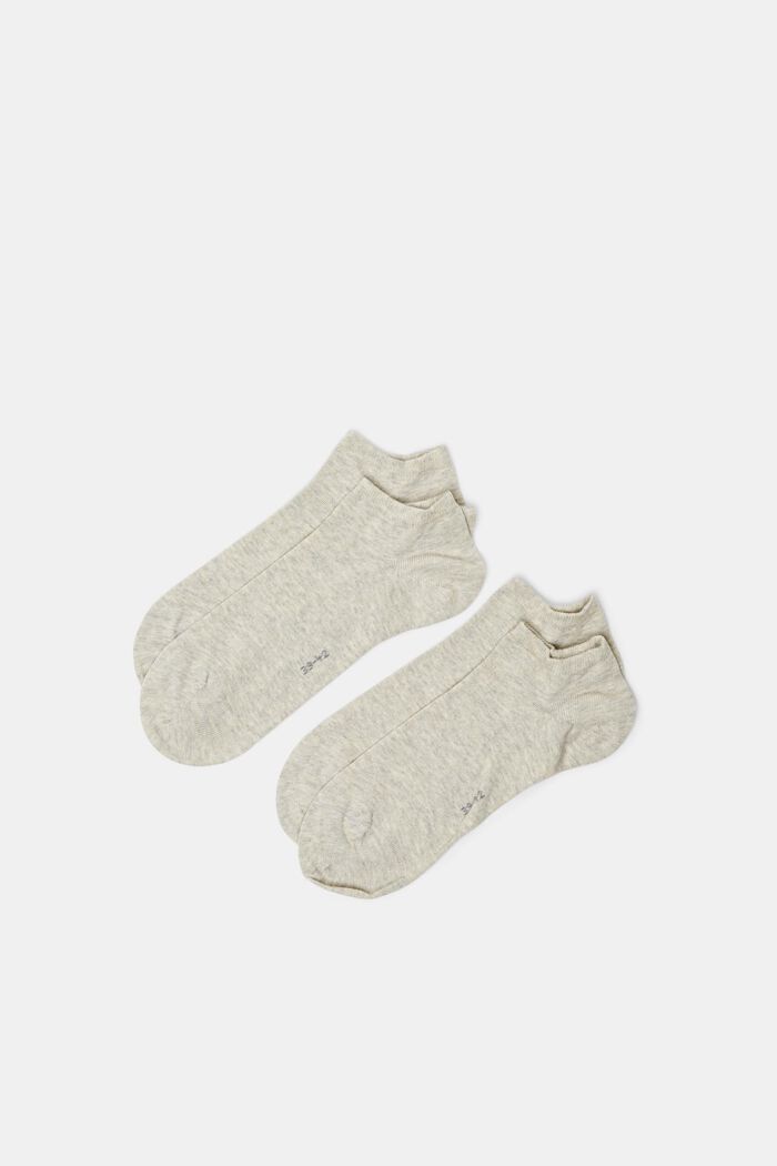 Kotníkové ponožky, 2 páry v balení, BEIGE, detail image number 0