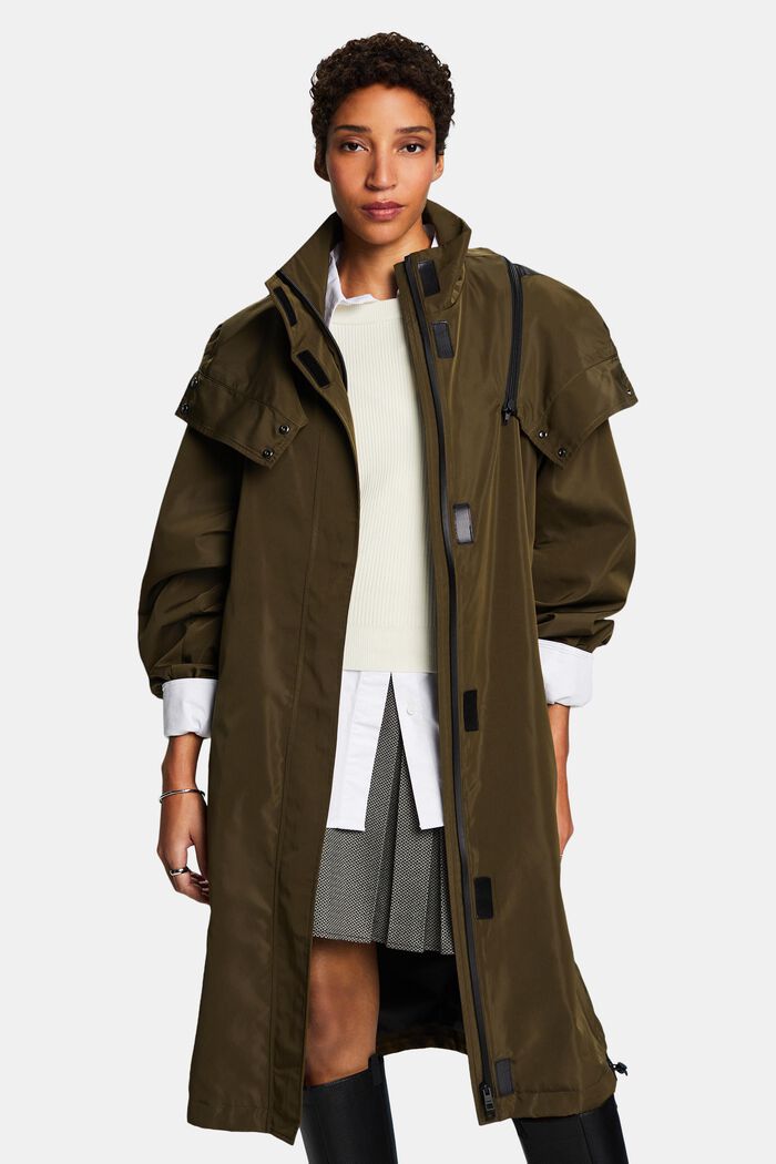 Kabát s odnímatelnou kapucí, KHAKI GREEN, detail image number 5