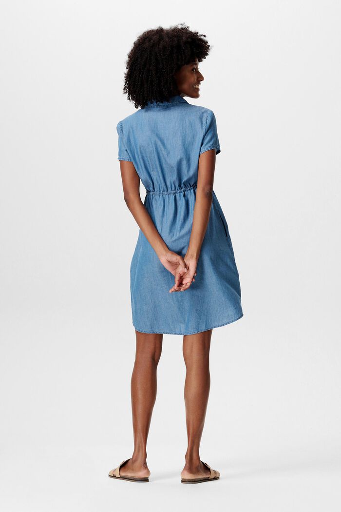 MATERNITY Denimové košilové šaty, BLUE LIGHT WASHED, detail image number 2