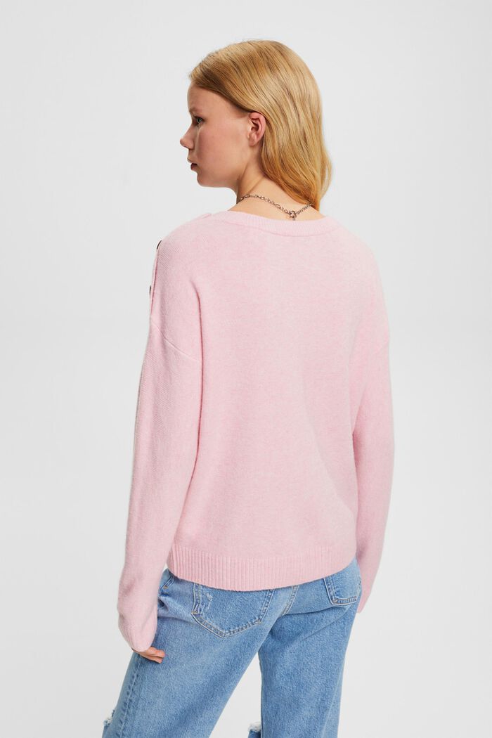 S vlnou: pruhovaný pulovr, LIGHT PINK, detail image number 3