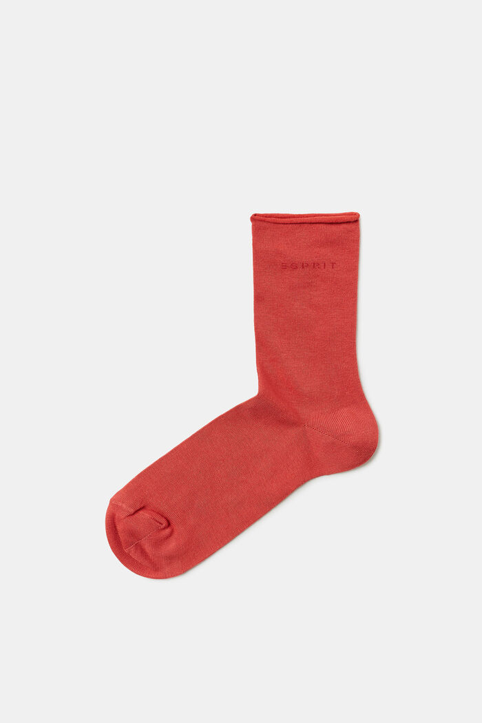 Ponožky z hrubé pleteniny, 2 páry, ORANGE RED, detail image number 0