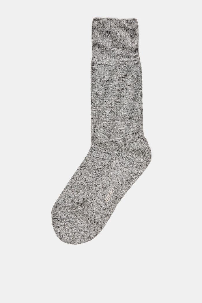 Melírované ponožky ze směsi s bavlnou, LIGHT GREY MELANGE, overview