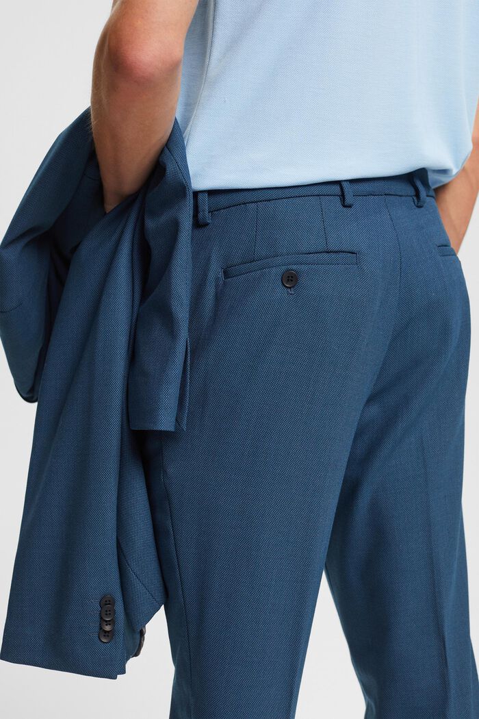 Mix & match: oblekové kalhoty se strukturou bird eye, BLUE, detail image number 2