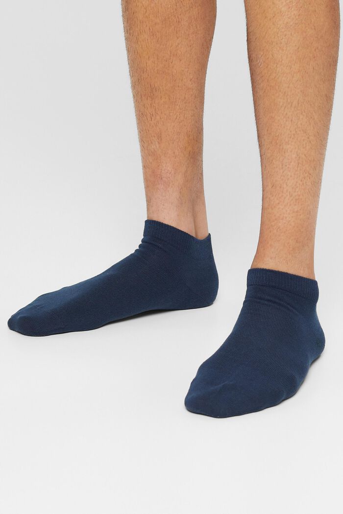 10 párů nízkých ponožek, ze směsi s bavlnou, MARINE, overview
