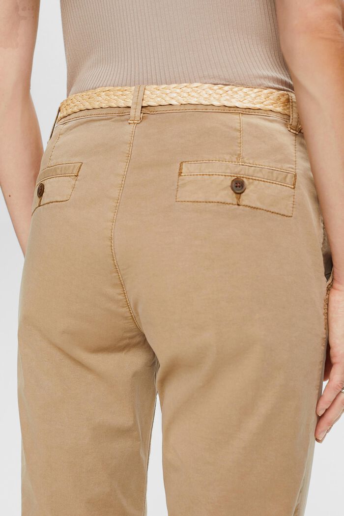 Chino kalhoty s páskem, TAUPE, detail image number 2