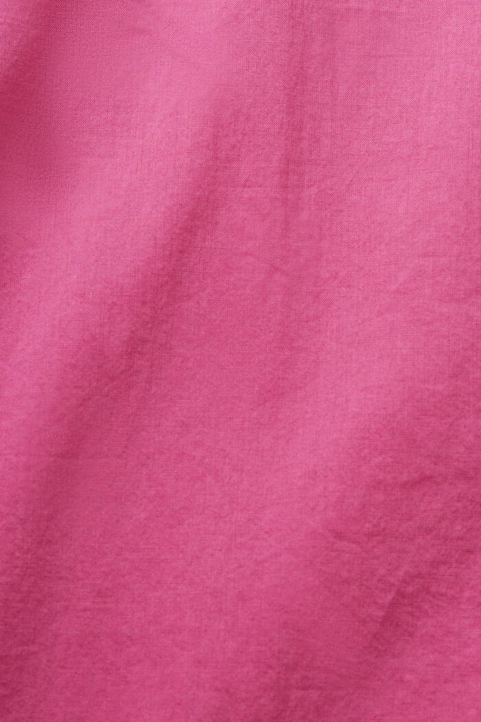 Jednobarevná košile, dlouhý rukáv, 100% bavlna, DARK PINK, detail image number 4