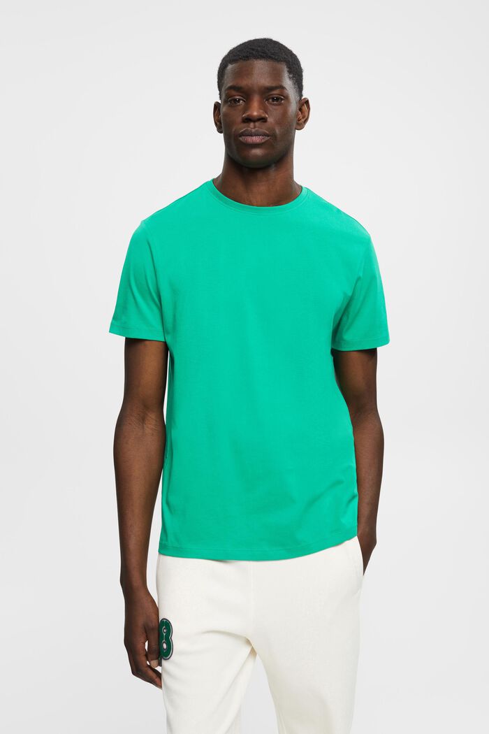 Tričko z bavlny pima, Slim Fit, GREEN, detail image number 0