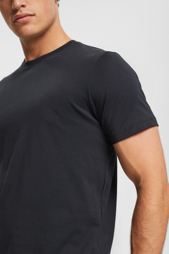 Žerzejové tričko, 100 % bavlna, BLACK, detail image number 2