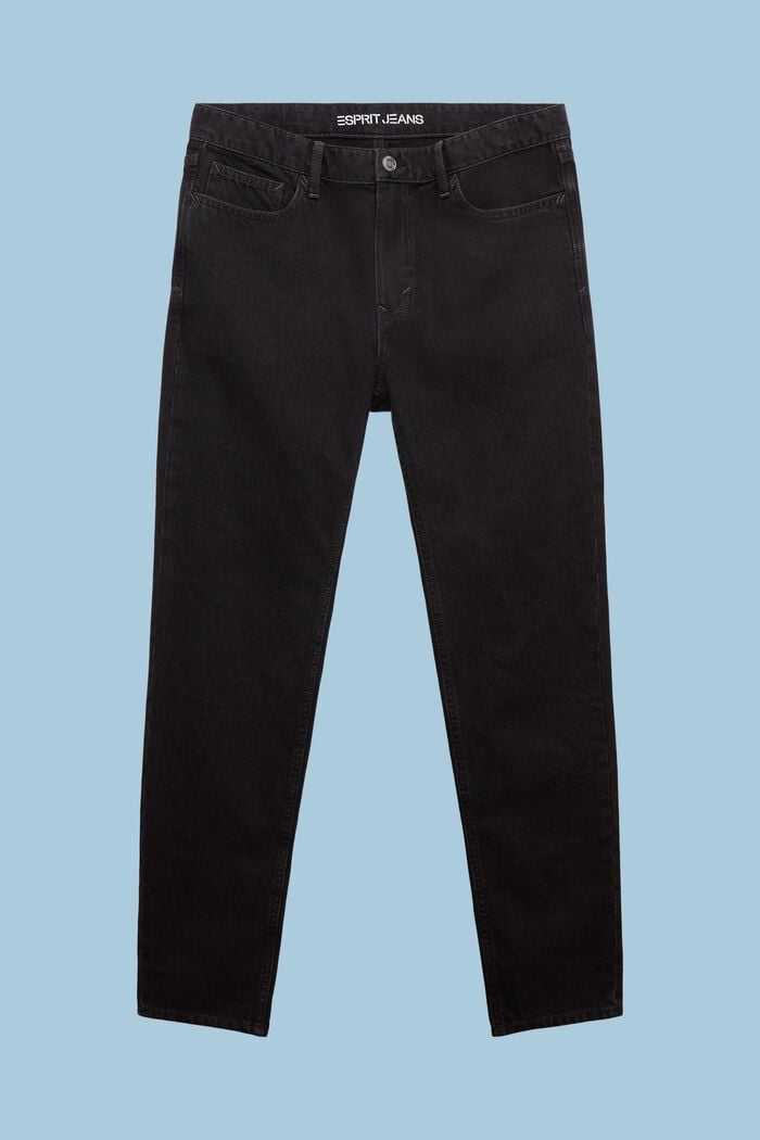 Džíny, zužující se nohavice, střední výška pasu, BLACK DARK WASHED, detail image number 6