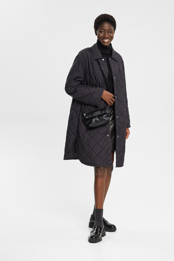 Ultra lehký prošívaný kabát, BLACK, detail image number 1
