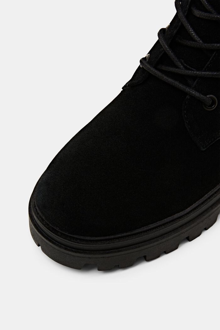 Semišové boty na šněrování, BLACK, detail image number 3