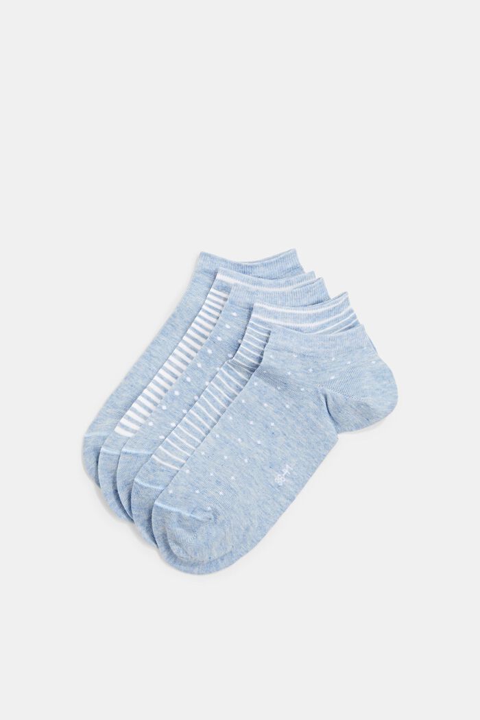 5 párů ponožek do tenisek, bio bavlna, JEANS, detail image number 0