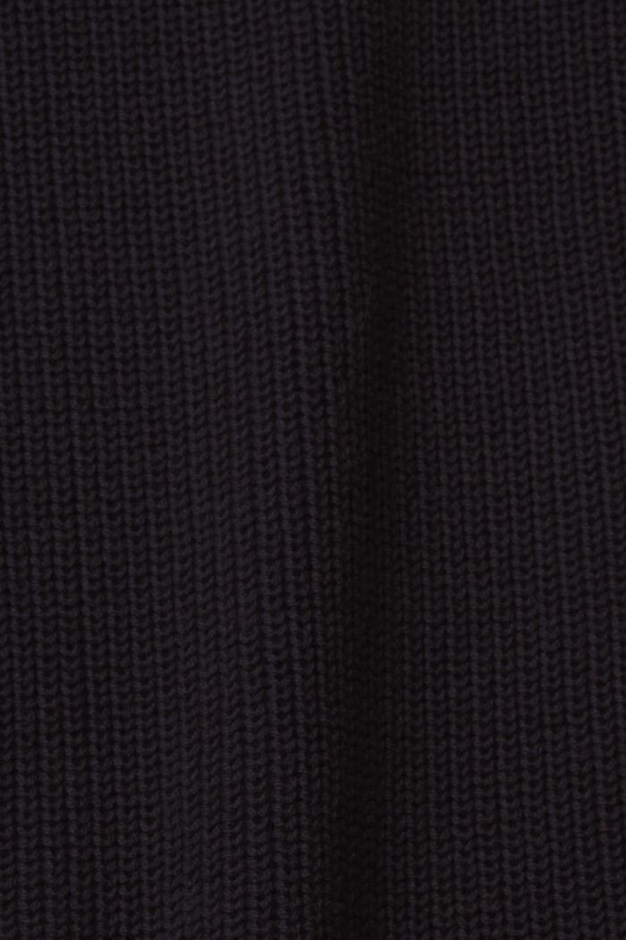 Pletené šaty s krátkým rolákovým límcem, BLACK, detail image number 4