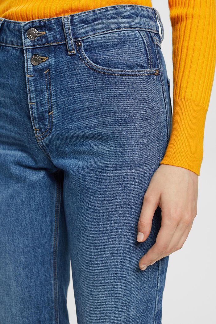 Zkrácené rozšířené strečové džíny, střední pas, BLUE MEDIUM WASHED, detail image number 0