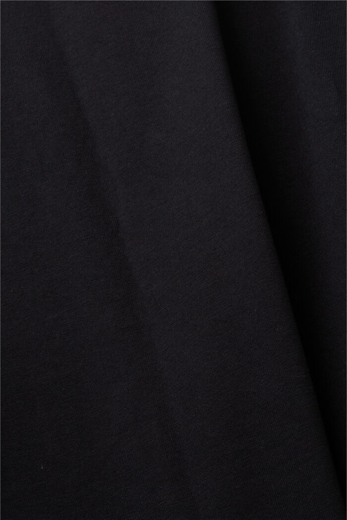 Žerzejové tričko s potiskem na hrudi, 100% bavlna, BLACK, detail image number 6