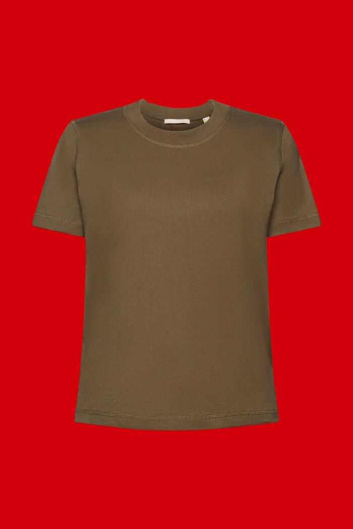 Volné tričko, 100 % bavlna, KHAKI GREEN, detail image number 6