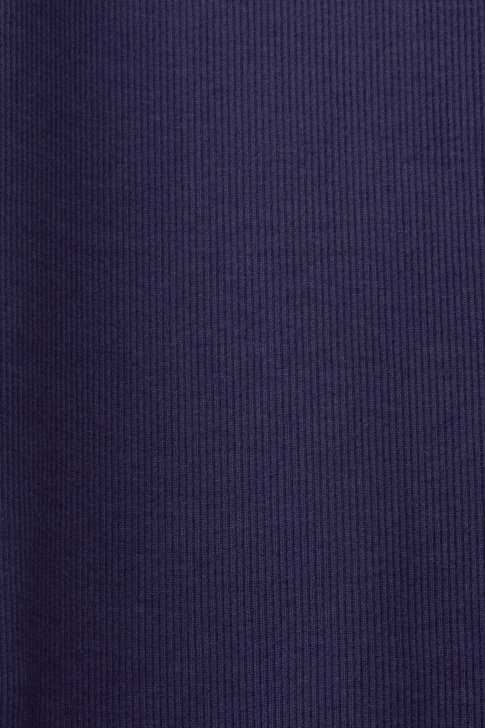 Žebrové žerzejové midi šaty, strečová bavlna, INK, detail image number 5