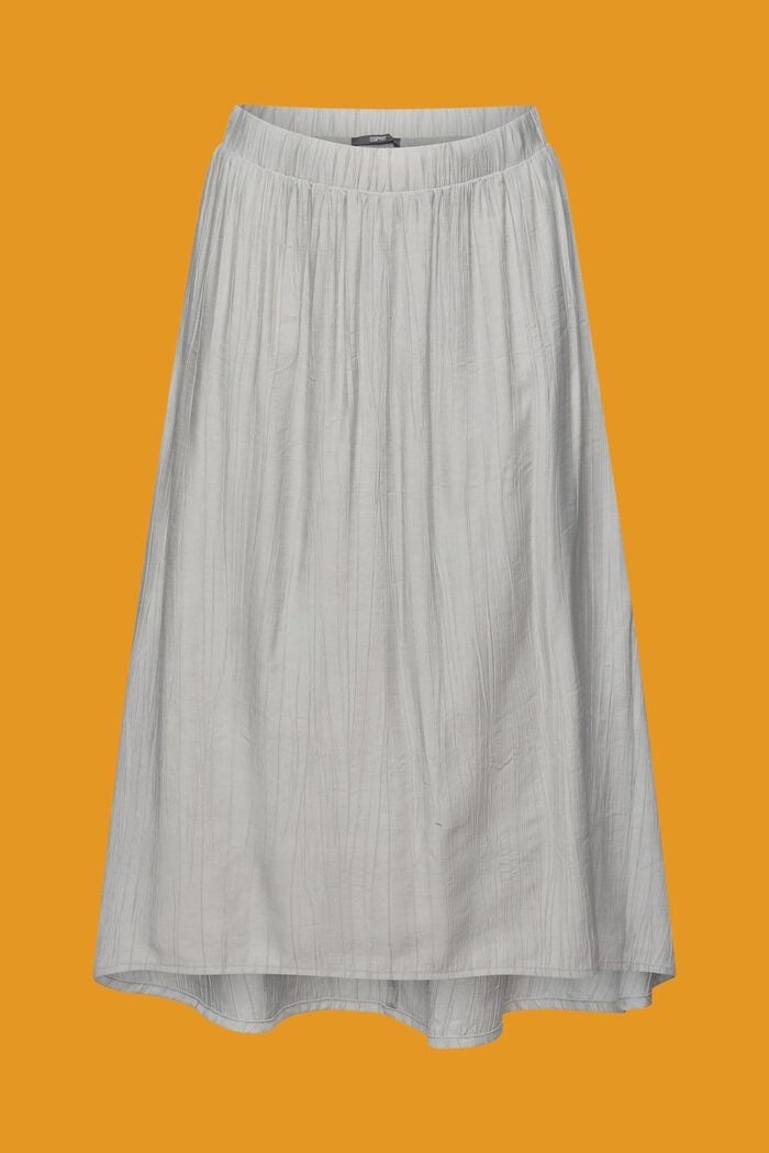 Midi sukně z mačkaného materiálu, MEDIUM GREY, detail image number 6