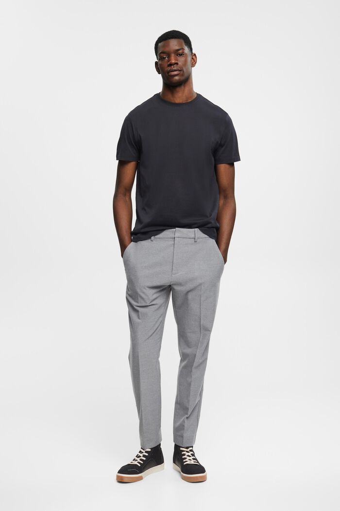 Tričko z bavlny pima, Slim Fit, BLACK, detail image number 4
