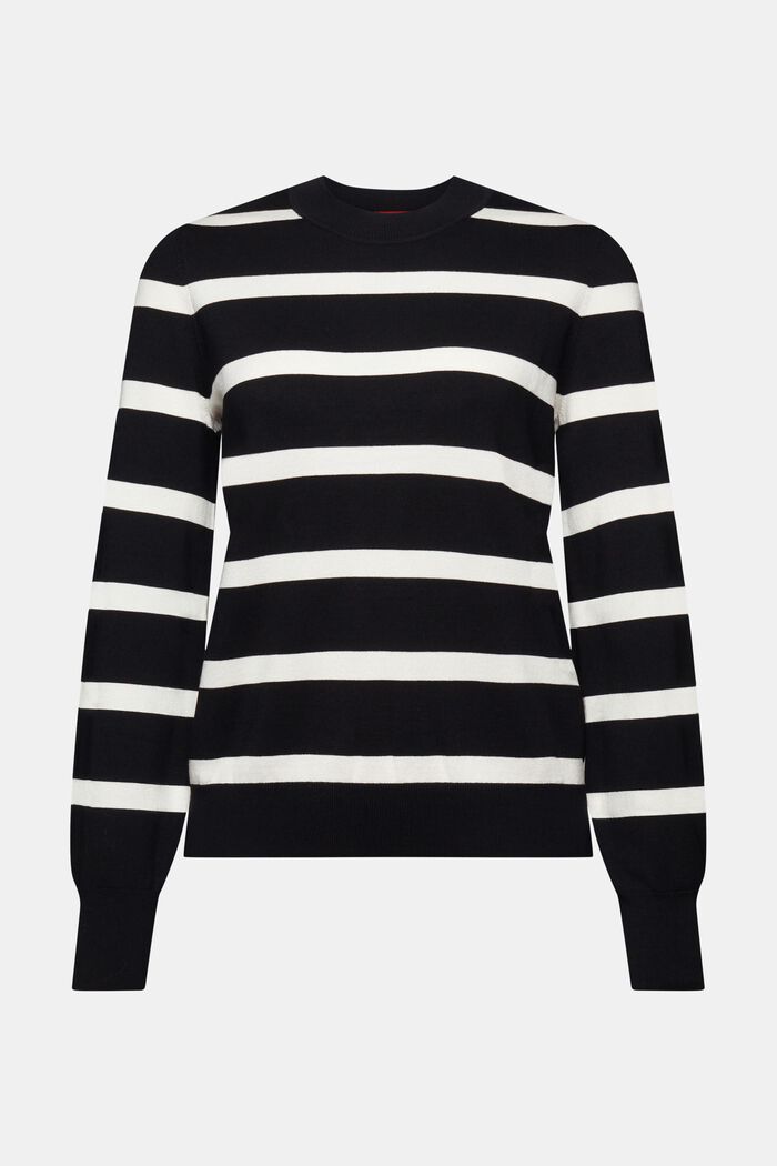 Pruhovaný pulovr s kulatým výstřihem, NEW BLACK, detail image number 6