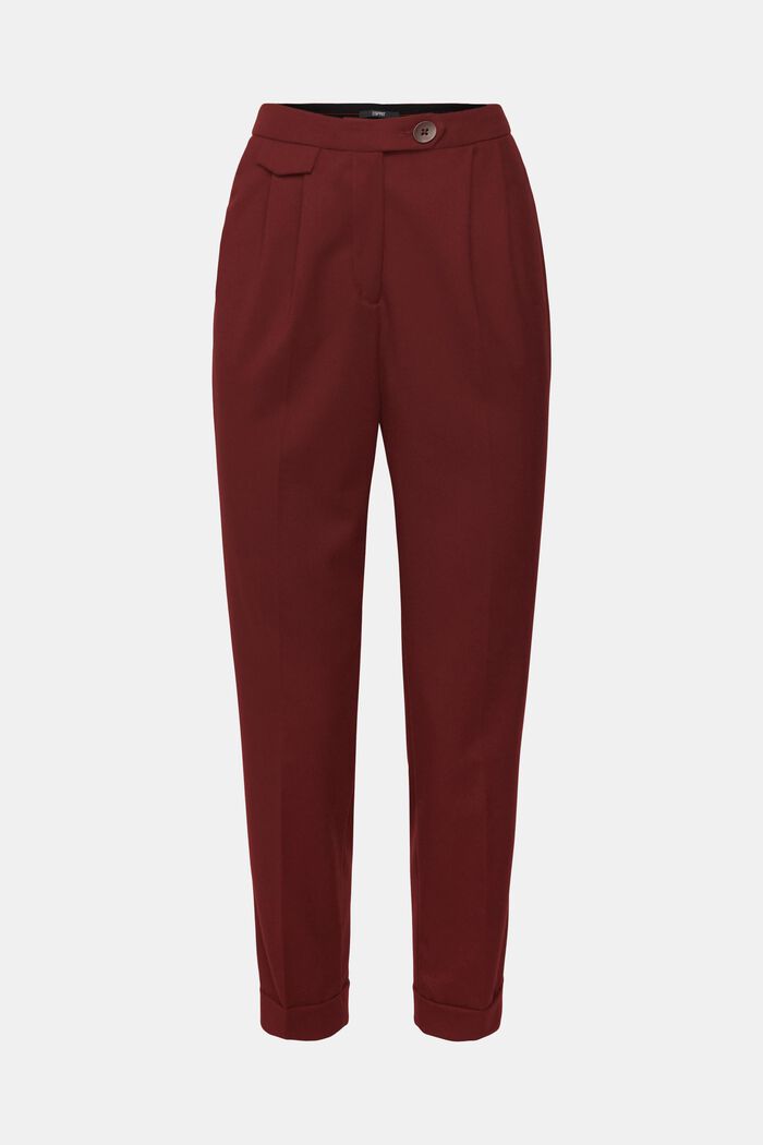 Kalhoty se zúženými nohavicemi, BORDEAUX RED, detail image number 7