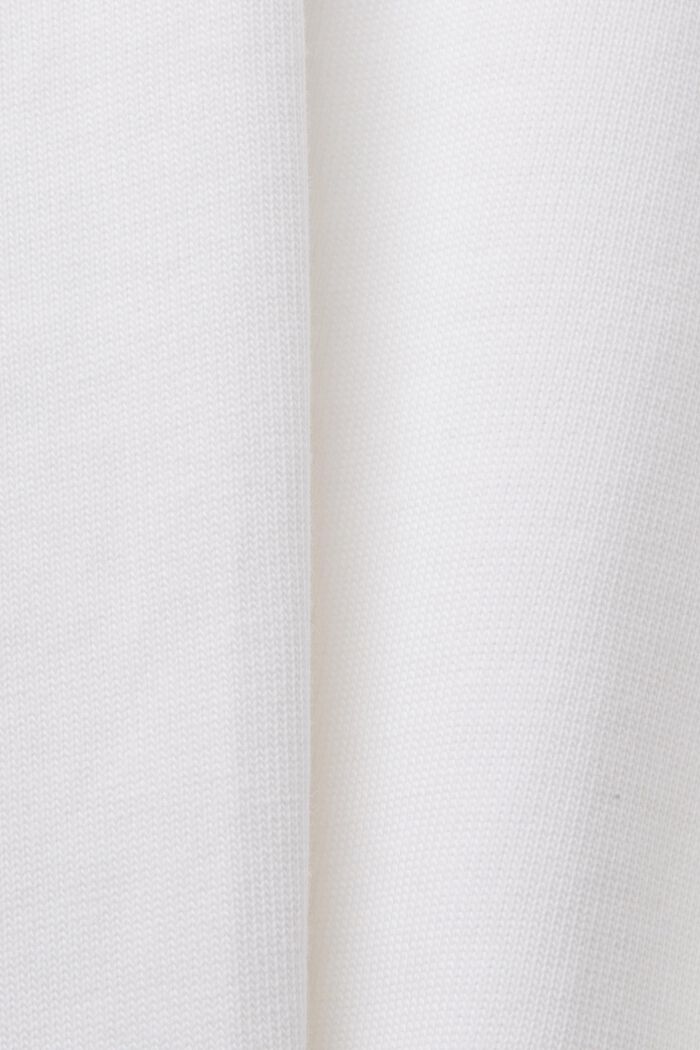 Zkrácené tričko s kulatým výstřihem, z žerzeje, WHITE, detail image number 5