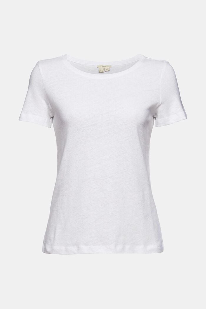 Se lnem: jednobarevné tričko, WHITE, detail image number 6
