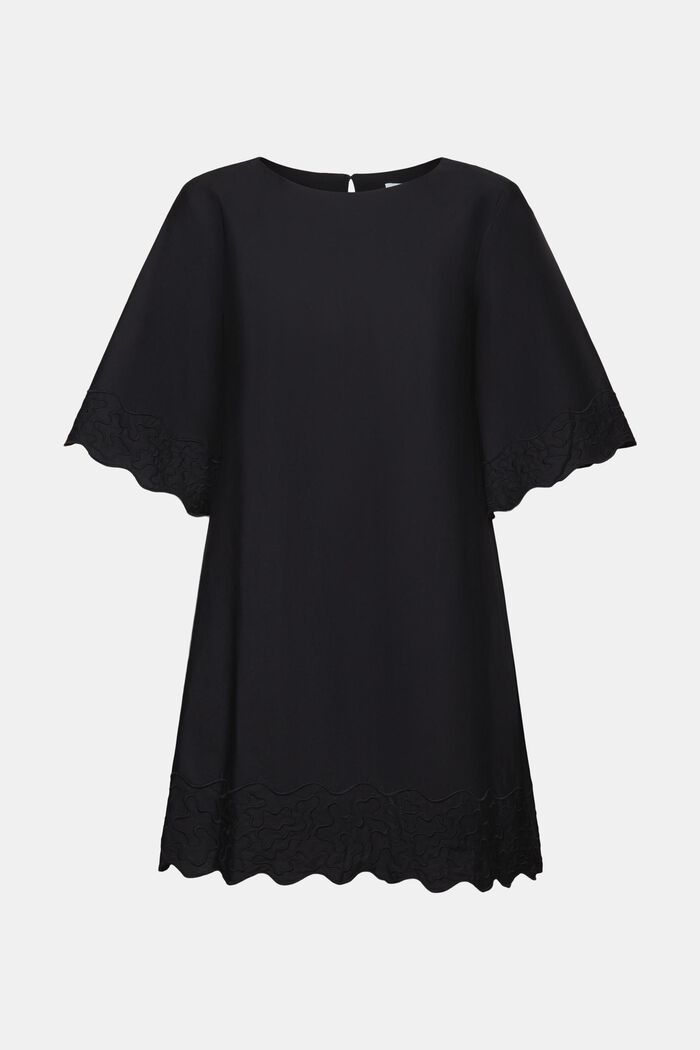 Vyšívané mini šaty se zvonovými rukávy, BLACK, detail image number 6