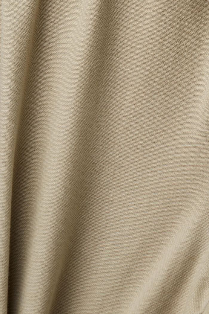 Keprové šortky s nabraným pasem, DUSTY GREEN, detail image number 6