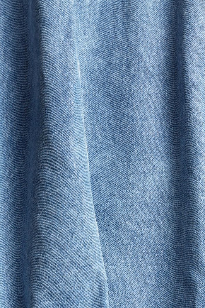 Džínová sukně s vázacím páskem, ze směsi s bio bavlnou, BLUE MEDIUM WASHED, detail image number 4
