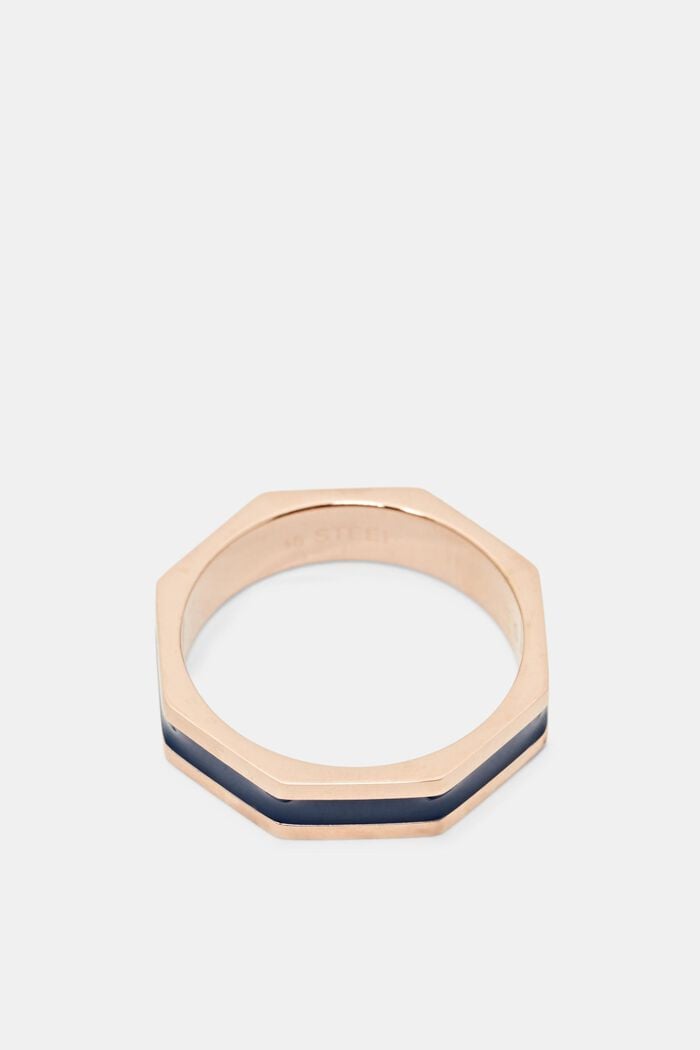 Hranatý prsten s barevnou nerezovou ocelí