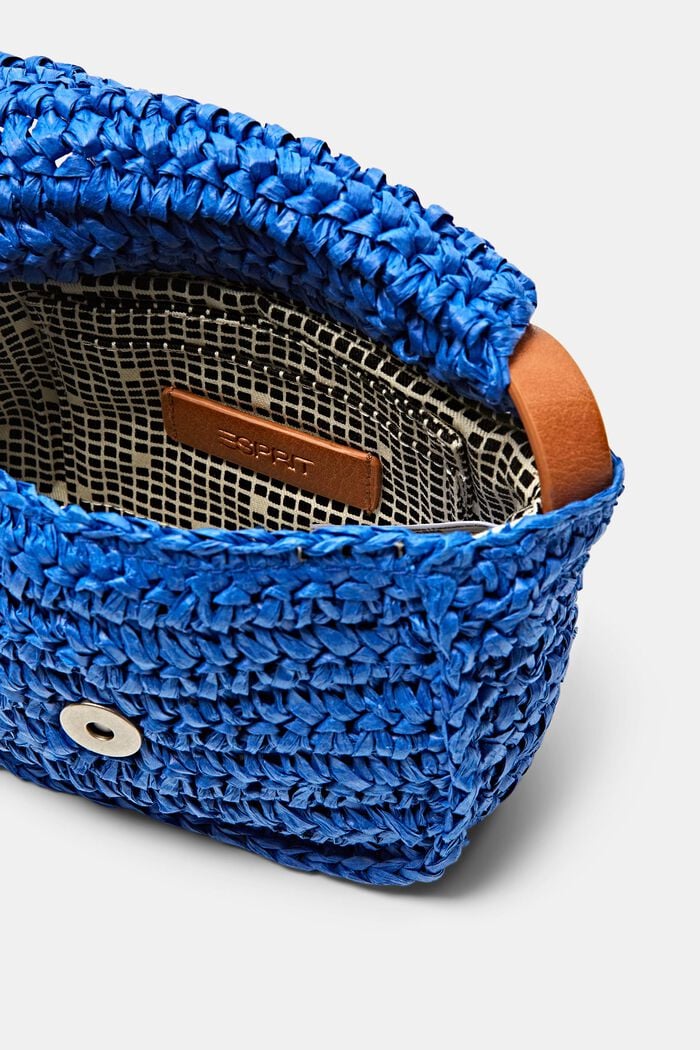 Háčkovaná kabelka s klopou a přes rameno, BRIGHT BLUE, detail image number 3