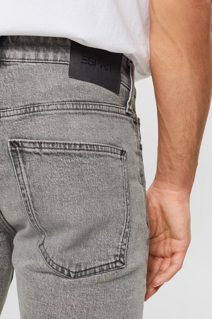 Džínové šortky Slim Fit se středně vysokým pasem, GREY MEDIUM WASHED, detail image number 3