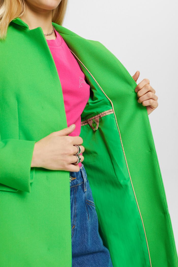 Kabát s límcem s obrácenými klopami, GREEN, detail image number 4