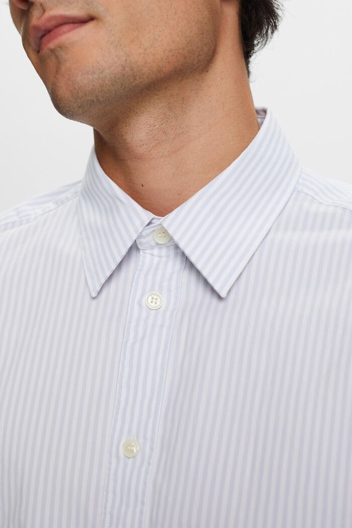 Pruhovaná košile z bavlněného popelínu, PASTEL BLUE, detail image number 1