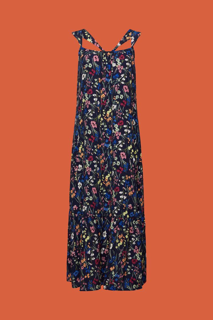 Vzorované midi šaty, NAVY, detail image number 6