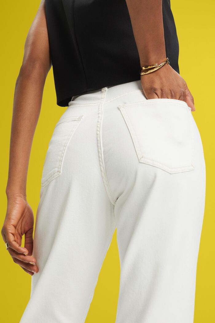 Strečové džíny s rovnými, zkrácenými nohavicemi, WHITE, detail image number 2