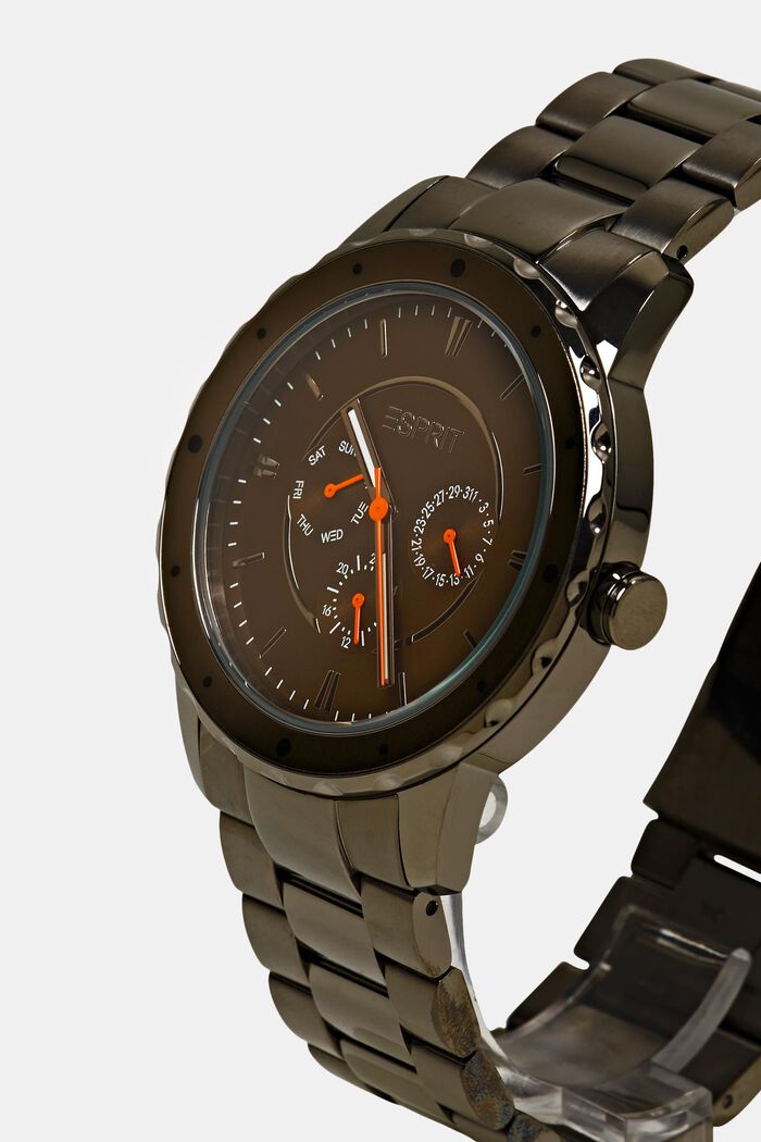 Nerezové hodinky s článkovým náramkem, GREY, detail image number 1