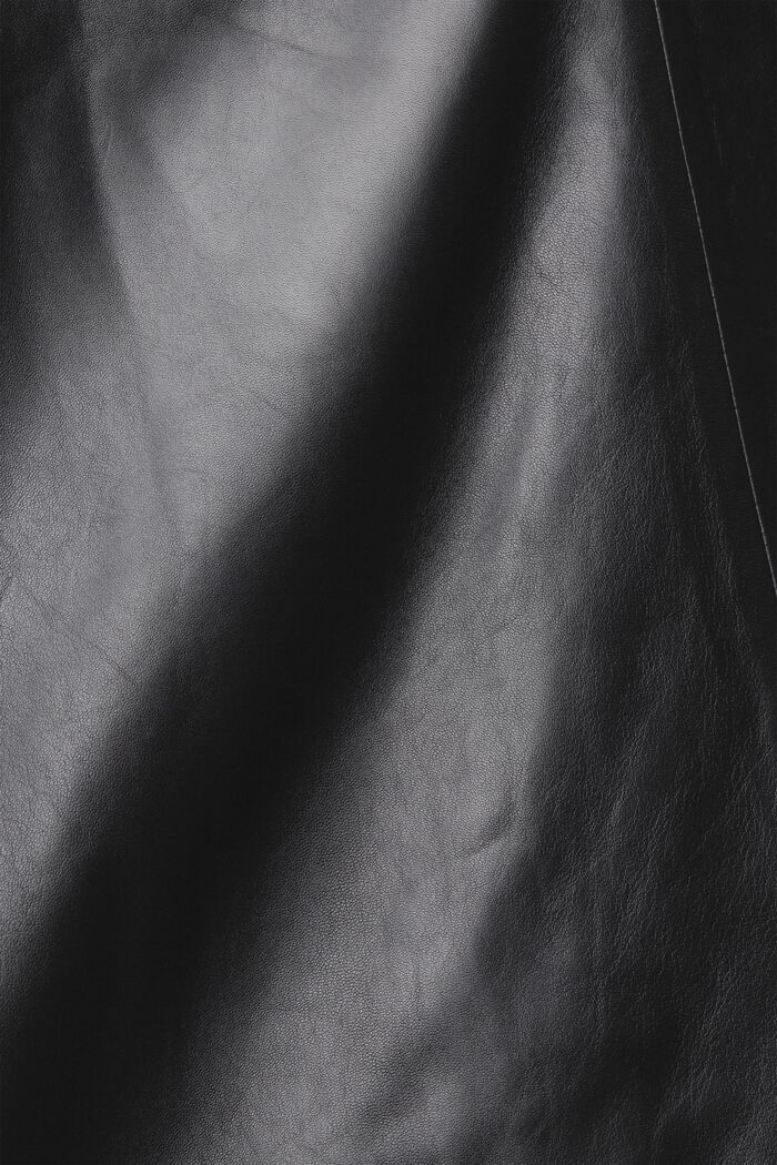 Kožená bunda se stahovacími šňůrkami, BLACK, detail image number 5