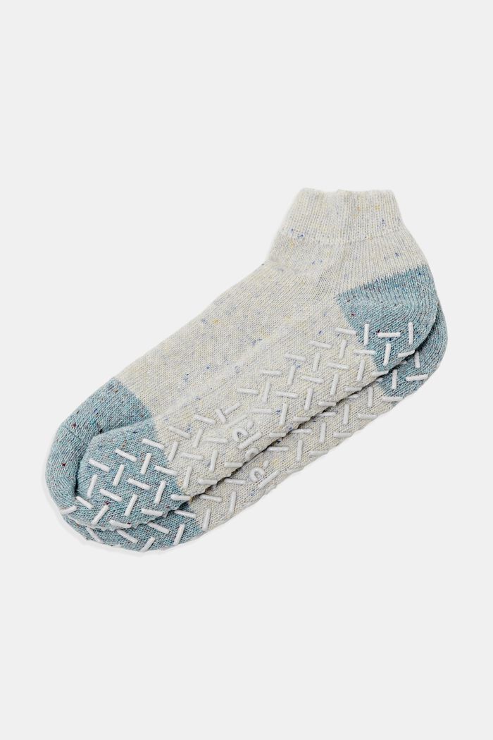 Protiskluzové krátké ponožky, směs s vlnou, CLOUD MELANGE, detail image number 0